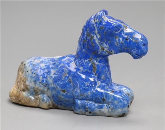 A Tang style lapis lazuli horse